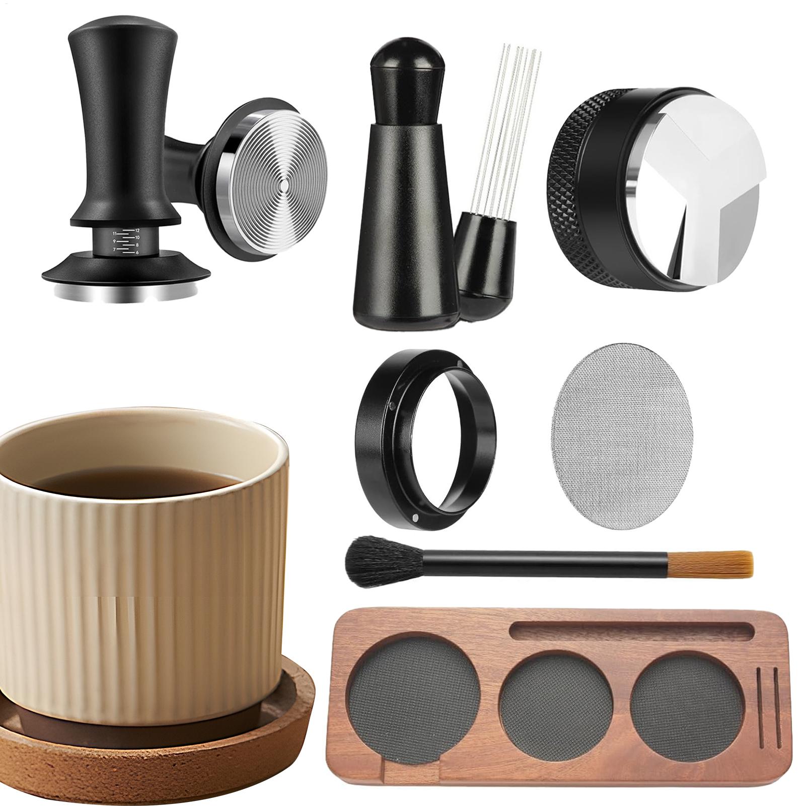 Espresso Tamper Set - 7Pcs Espresso Accessories Kit, Coffee Distributor