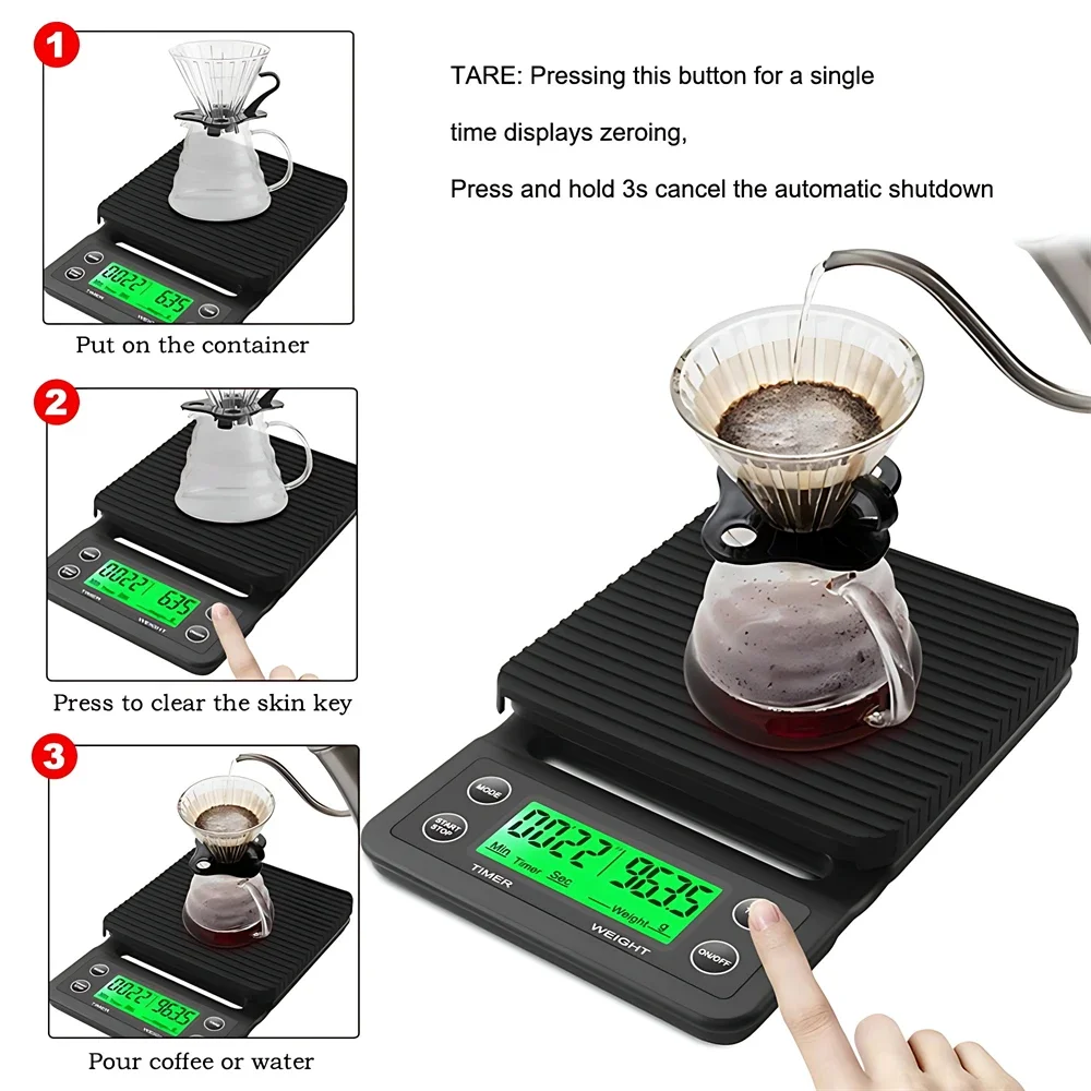 5/3kg LCD Electronic Drip Coff - Scale Drip Timer incelemesi ve fiyatı