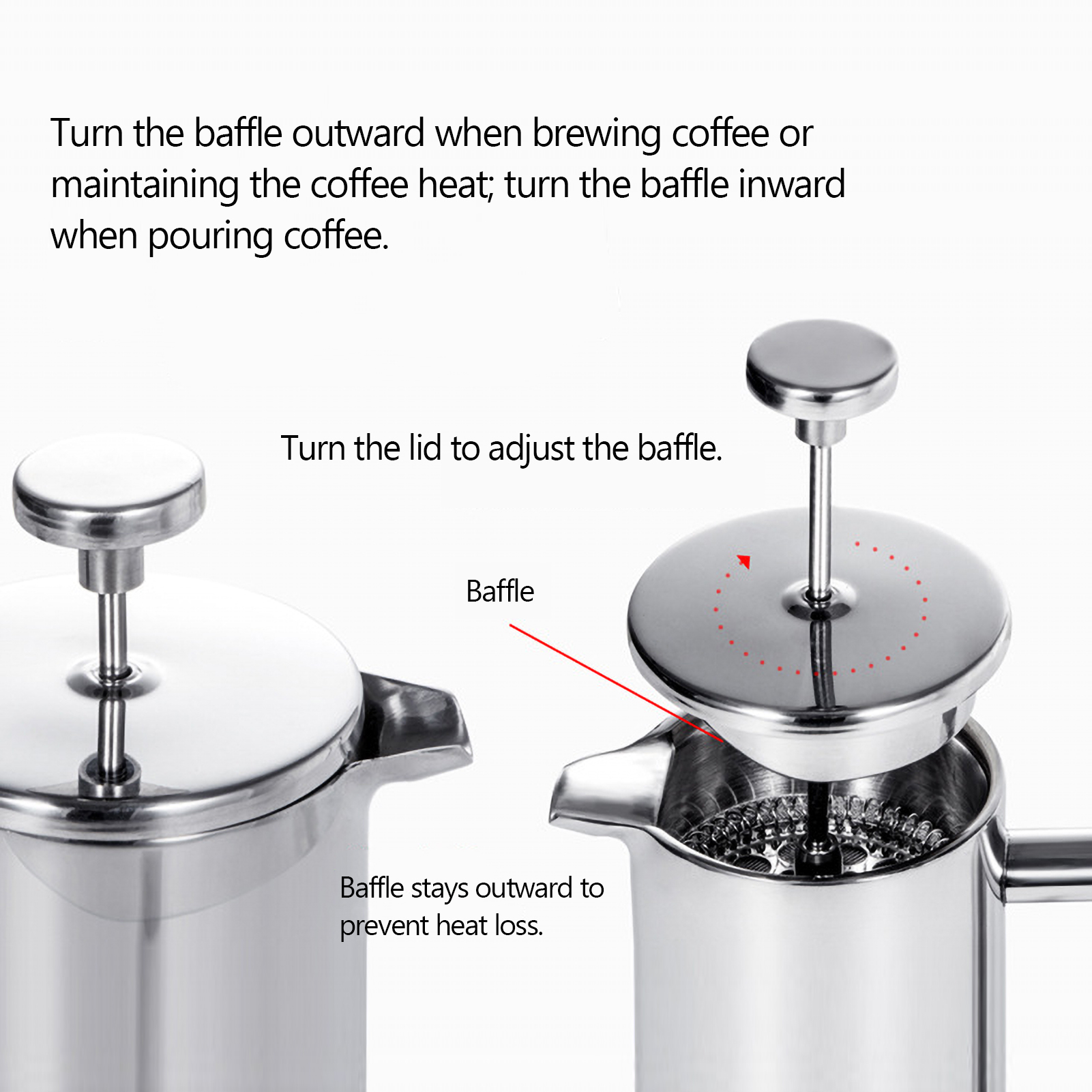 350ml/800ml/1000ml French Pres - Coffee Extraction Equipment incelemesi ve fiyatı