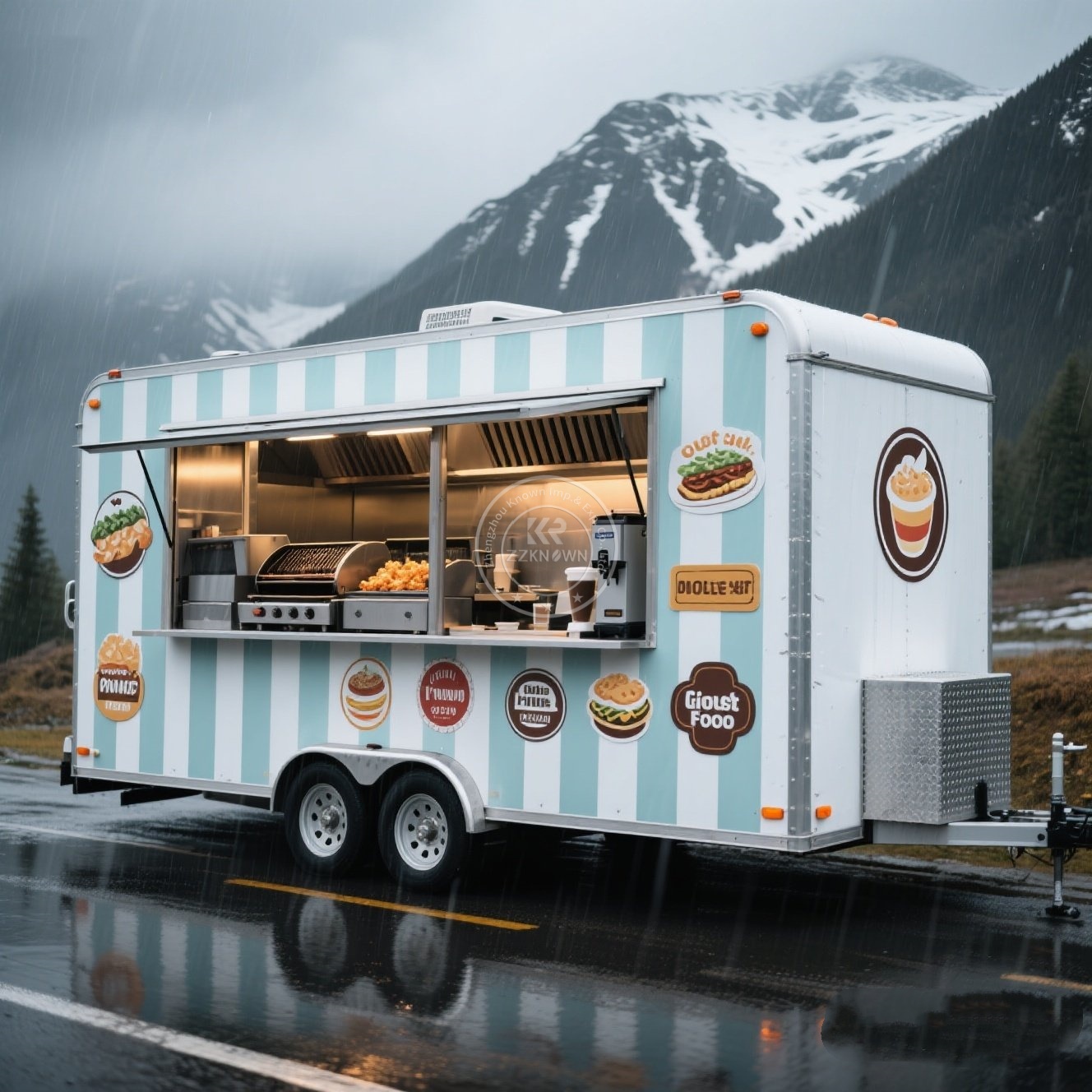 BBQ Concession Trailer Fully E - Coffee Equipment Manufacturers incelemesi ve fiyatı