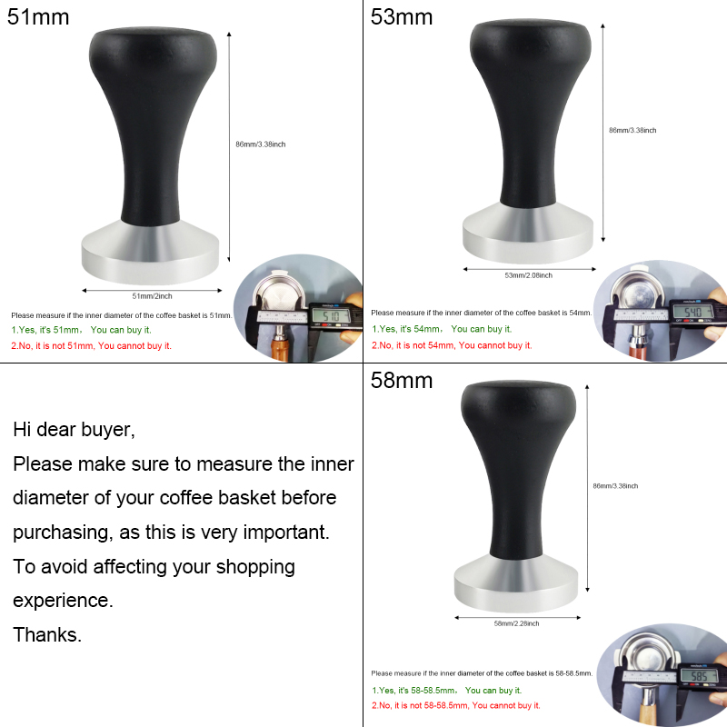51mm/53mm/58mm Espresso Tamper - Espresso Tamper Set incelemesi ve fiyatı