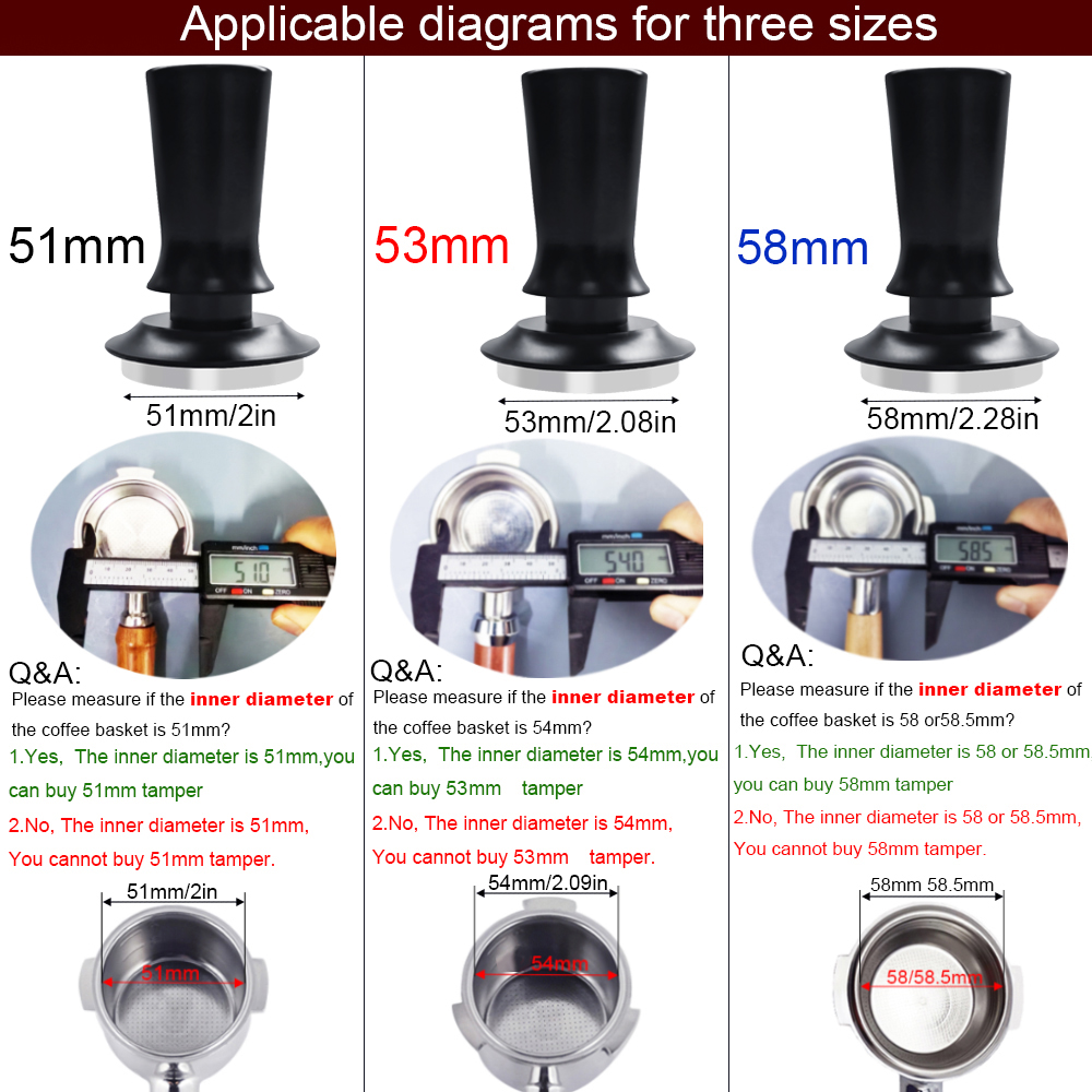 51/53/58mm Espresso Tamper, 5P - Espresso Tamper Set incelemesi ve fiyatı
