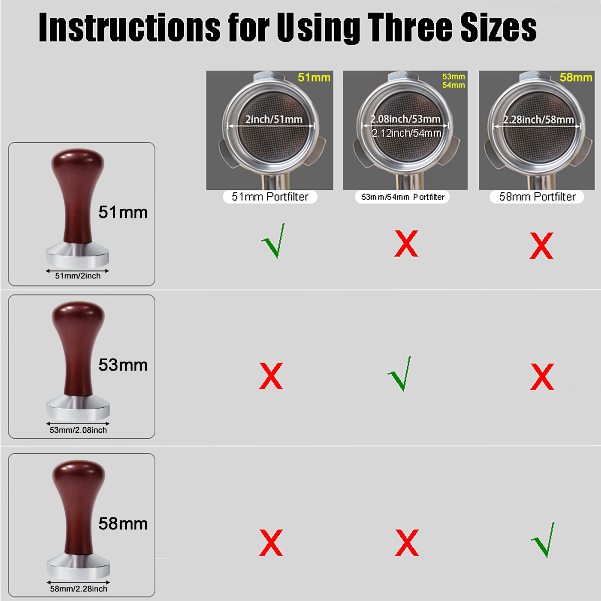 51mm 53mm 58mm Espresso Tamper - Espresso Tamper Set incelemesi ve fiyatı