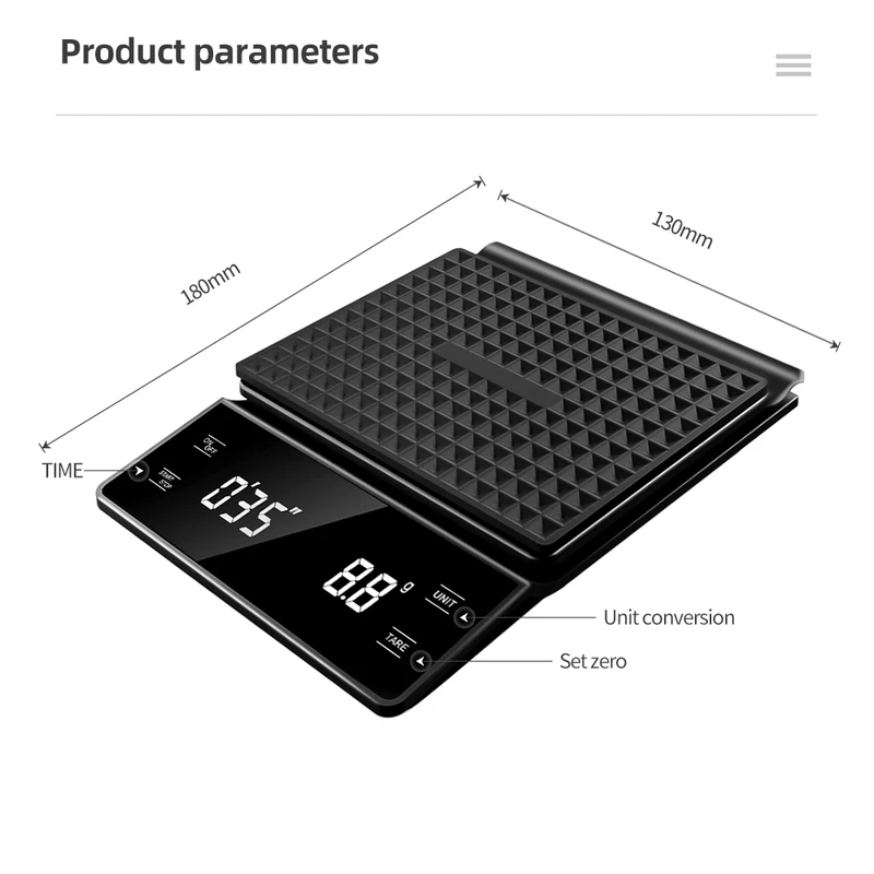 3kg/0.1g Coffee Scale with Tim - Scale Drip Timer incelemesi ve fiyatı