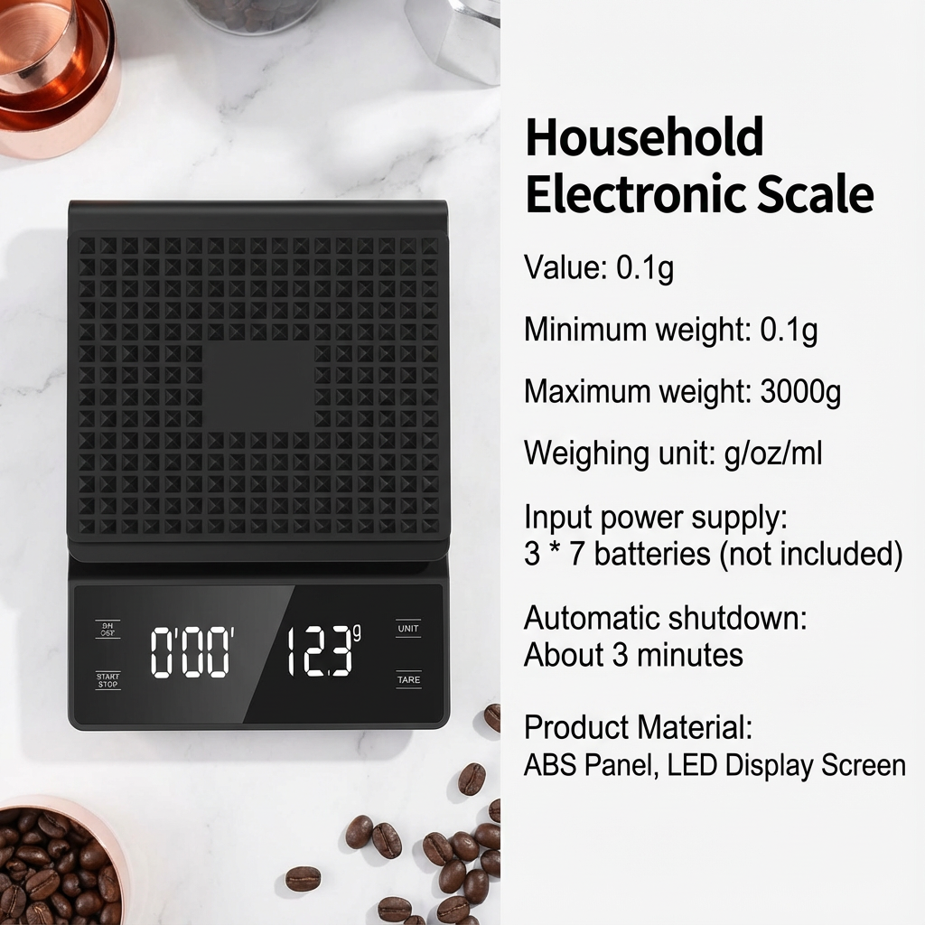 3kg/0.1g Coffee Scale with Tim - Scale Drip Timer incelemesi ve fiyatı